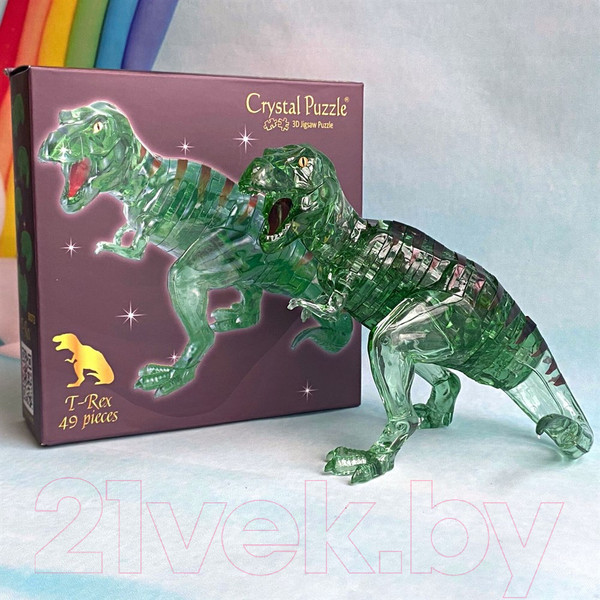 Изображение товара 3D-пазл Crystal Puzzle Динозавр T-Rex / 90372 (зеленый)