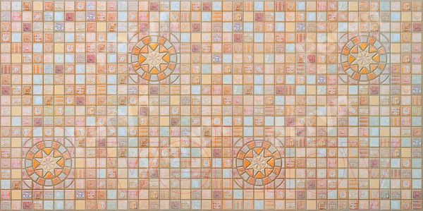 Изображение товара Панель ПВХ Регул Мозаика Медальон коричневый (957x480x0.4мм)