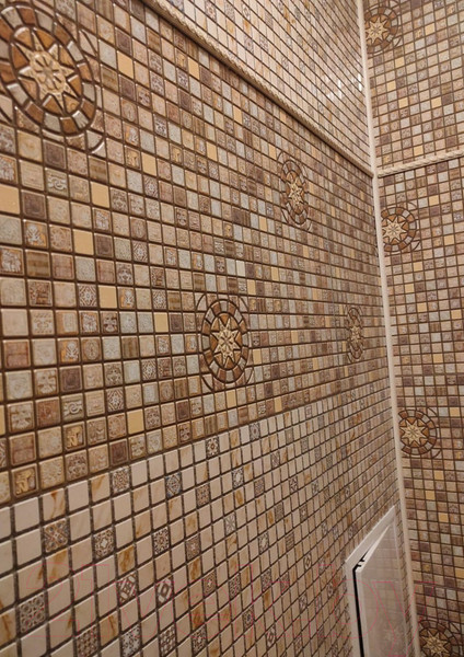 Изображение товара Панель ПВХ Регул Мозаика Медальон коричневый (957x480x0.4мм)