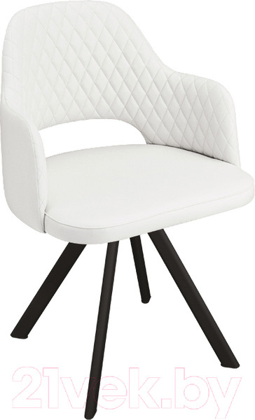 Изображение товара Стул ТриЯ Калипсо К2 (черный муар/кожзам Polo White)