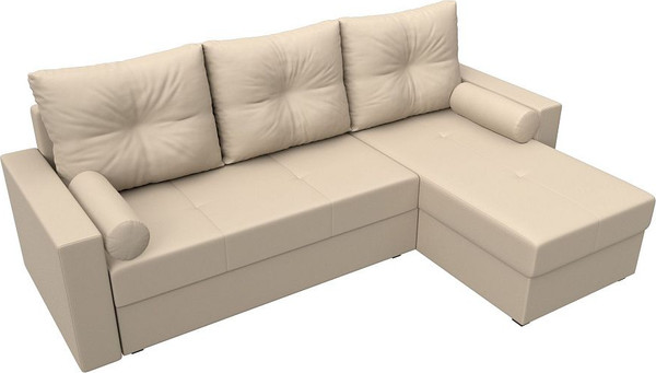 Изображение товара Диван угловой Лига Диванов Верона лайт правый (экокожа бежевый)