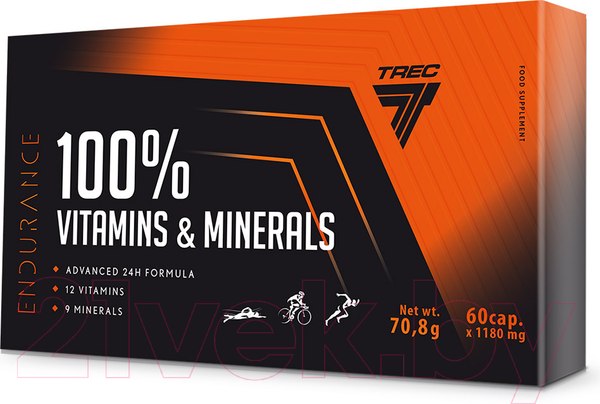 Витаминно-минеральный комплекс Trec Nutrition 100% Vitamins&Minerals  (60капсул)
