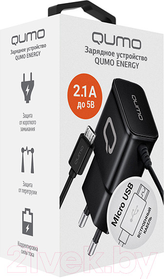 Изображение товара Зарядное устройство сетевое Qumo Energy Charger 0024 / Q30548 (черный)