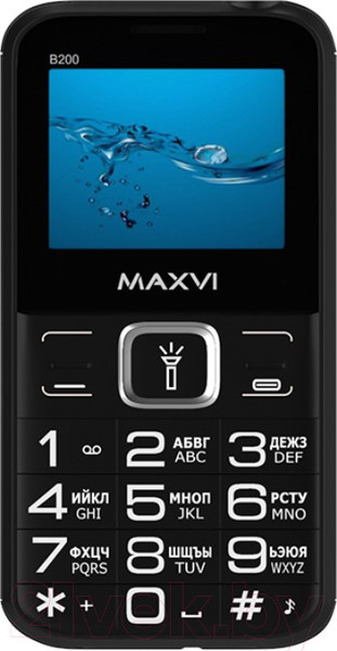 Изображение товара Мобильный телефон Maxvi B200 (черный+ЗУ)