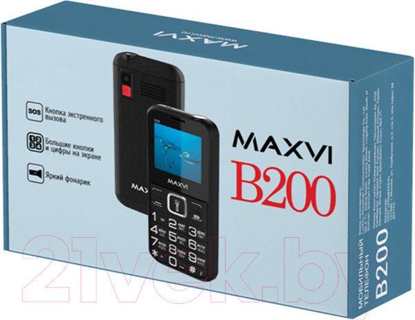 Изображение товара Мобильный телефон Maxvi B200 (серый+ЗУ)