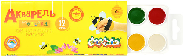 Изображение товара Акварельные краски Каляка-Маляка АМКМ12 (12цв)
