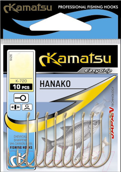 Изображение товара Набор крючков рыболовных KAMATSU Hanako Bln / 513300308 (10шт)
