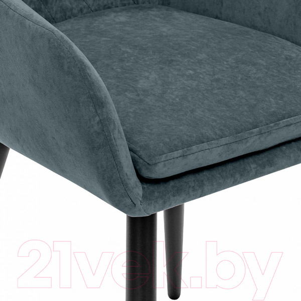 Изображение товара Стул Импэкс Leset Слим с подлокотниками (черный/велюр темно-зеленый)