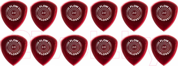 Изображение товара Набор медиаторов Dunlop Manufacturing Flow Gloss 550R2.0 (12шт)