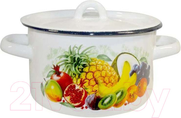 Изображение товара Кастрюля СтальЭмаль 1с17с (4.5л, белый)