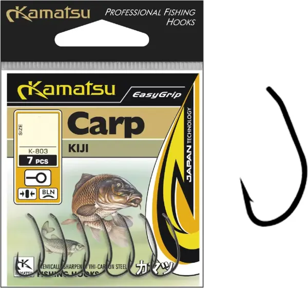 Изображение товара Набор крючков рыболовных KAMATSU Kiji Carp Ptfe / 596401206 (5шт)