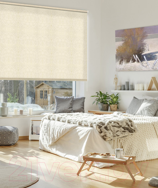 Изображение товара Рулонная штора Delfa Сантайм Натур СРШ-01М 28305 (43x170, лен)