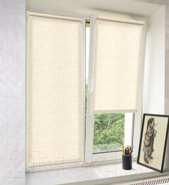 Изображение товара Рулонная штора Delfa Сантайм Натур СРШ-01М 28305 (115x170, лен)