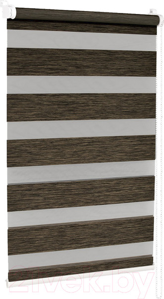 Изображение товара Рулонная штора Delfa Сантайм День-Ночь Натур МКД DN-4310 (73x160, венге)