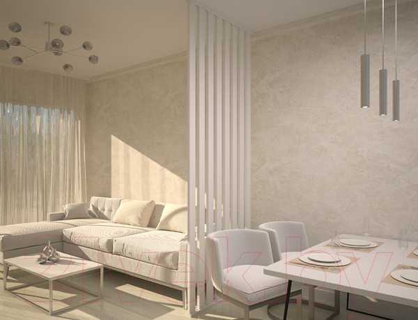 Изображение товара Рейка интерьерная STELLA МДФ Милана Белая (2700x30x20)