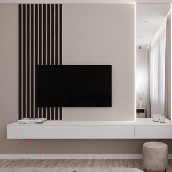 Изображение товара Рейка интерьерная STELLA МДФ Милана Black Edition (2700х30х20)