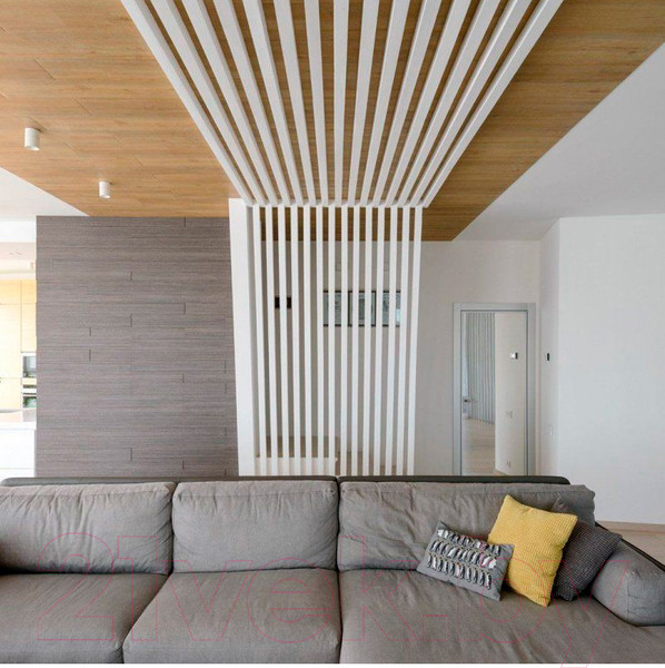 Изображение товара Рейка интерьерная STELLA Ривьера МДФ Дуб Санремо Белый (2700x30x40)