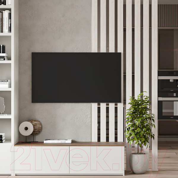 Изображение товара Рейка интерьерная STELLA Ривьера МДФ Дуб Санремо Белый (2700x30x40)