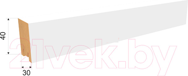 Изображение товара Рейка интерьерная STELLA Ривьера МДФ Белая (2700x30x40)