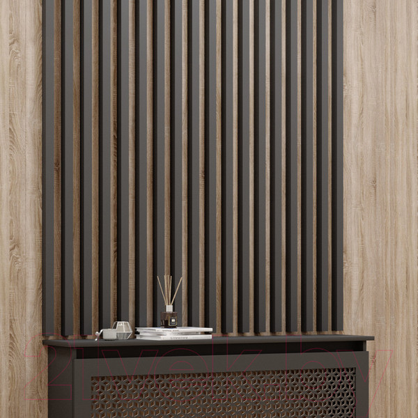 Изображение товара Рейка интерьерная STELLA Ривьера МДФ Black Edition (2700x30x40)