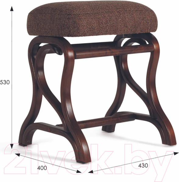 Изображение товара Банкетка Мебелик Диана (темно-коричневый/рогожка коричневый)
