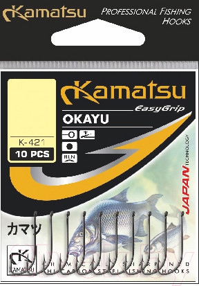 Изображение товара Набор крючков рыболовных KAMATSU Okayu Red / 513500818 (10шт)
