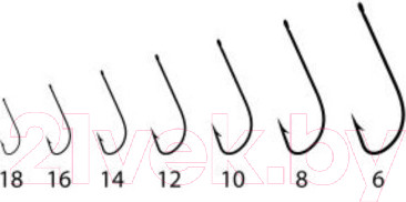 Изображение товара Набор крючков рыболовных KAMATSU Okayu Red / 513500818 (10шт)