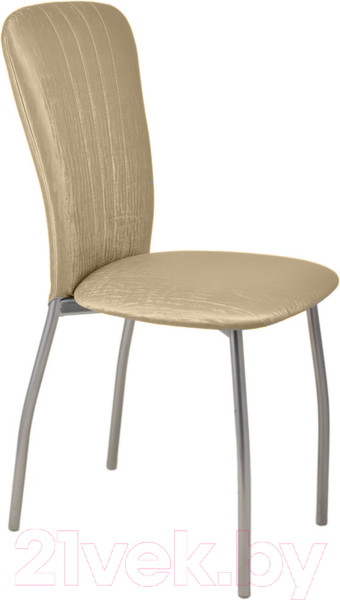Изображение товара Стул Гальваник Сиена (эмаль серебристый/кожзам ВВ 2 бенгал бежевый)