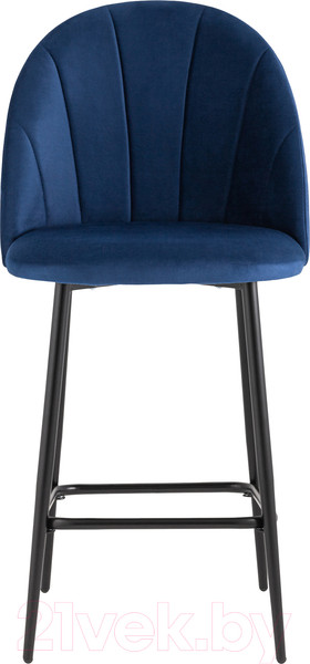 Изображение товара Стул барный Stool Group Логан полубарный / AV 413-Cb-08(PP) (велюр синий)