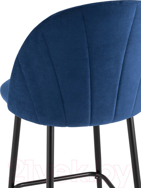 Изображение товара Стул барный Stool Group Логан полубарный / AV 413-Cb-08(PP) (велюр синий)