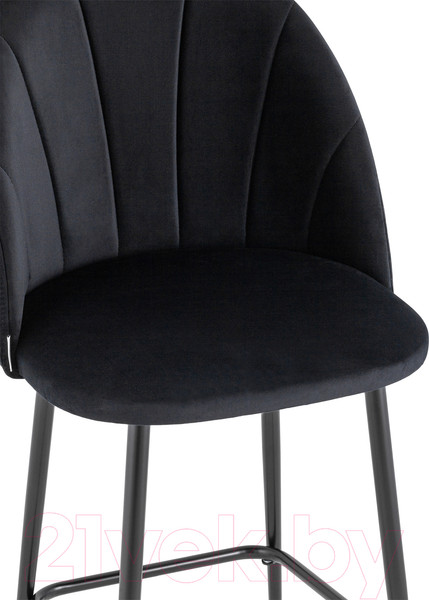 Изображение товара Стул барный Stool Group Логан полубарный / AV 413-H75-08(PP) (велюр черный)