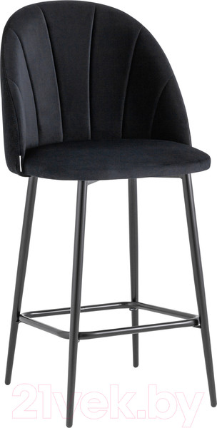 Изображение товара Стул барный Stool Group Логан полубарный / AV 413-H75-08(PP) (велюр черный)