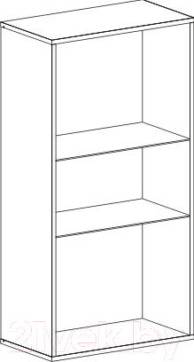Изображение товара Шкаф навесной Мебельград Кельн (белый аляска/белый глянец)