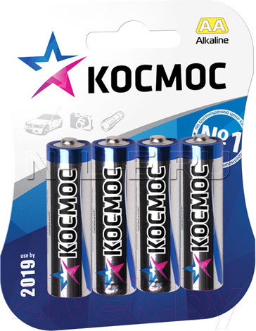 Изображение товара Комплект батареек Космос LR6 4B / KOCLR64BL