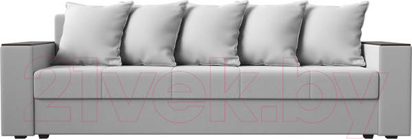 Изображение товара Диван Лига Диванов Дубай лайт полки слева / 114334L (экокожа белый)