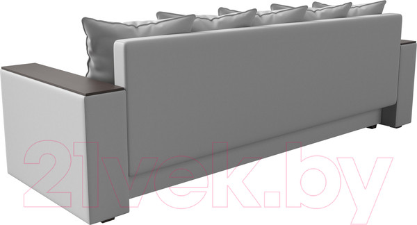 Изображение товара Диван Лига Диванов Дубай лайт полки слева / 114334L (экокожа белый)