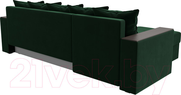 Изображение товара Диван угловой Лига Диванов Дубай лайт левый (велюр зеленый)