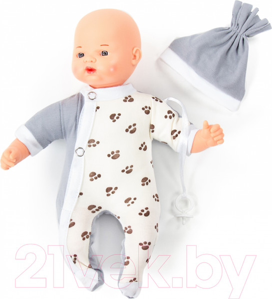 Изображение товара Пупс с аксессуарами Полесье Милый с соской / 73075 (в пакете)