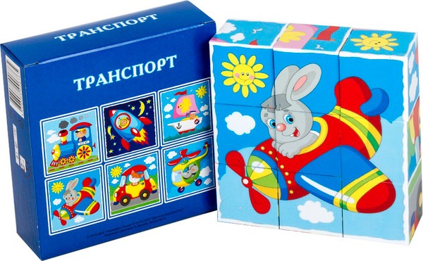 Изображение товара Развивающая игра Десятое королевство Кубики Транспорт / 00676