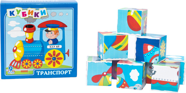 Изображение товара Развивающая игра Десятое королевство Кубики Транспорт / 00676