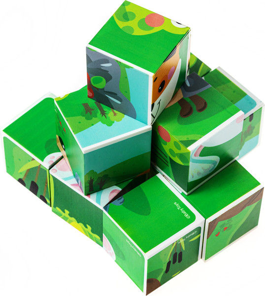 Изображение товара Развивающий игровой набор Baby Toys Кубики Лесные животные / 03538