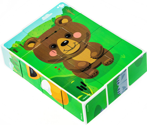 Изображение товара Развивающий игровой набор Baby Toys Кубики Лесные животные / 03538