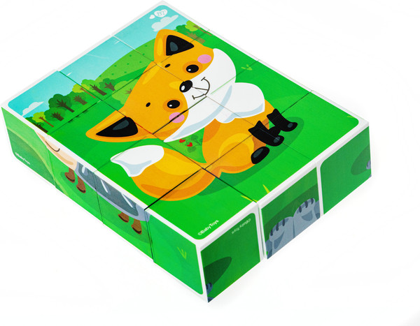 Изображение товара Развивающий игровой набор Baby Toys Кубики Лесные животные / 03538