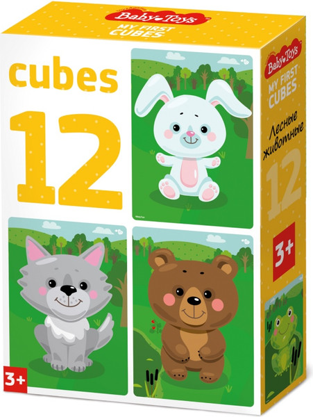 Изображение товара Развивающий игровой набор Baby Toys Кубики Лесные животные / 03538