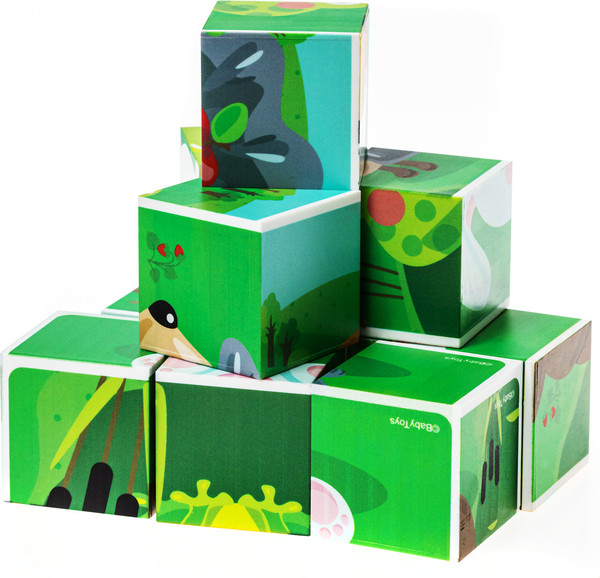 Изображение товара Развивающий игровой набор Baby Toys Кубики Лесные животные / 03538