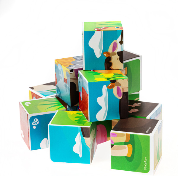 Изображение товара Развивающий игровой набор Baby Toys Кубики Мама и малыш / 03537