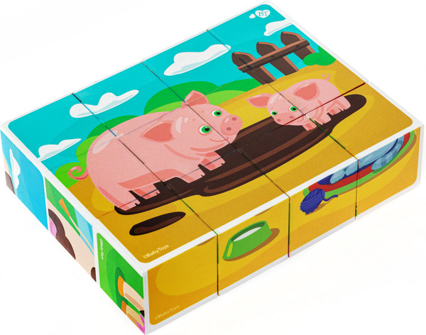 Изображение товара Развивающий игровой набор Baby Toys Кубики Мама и малыш / 03537