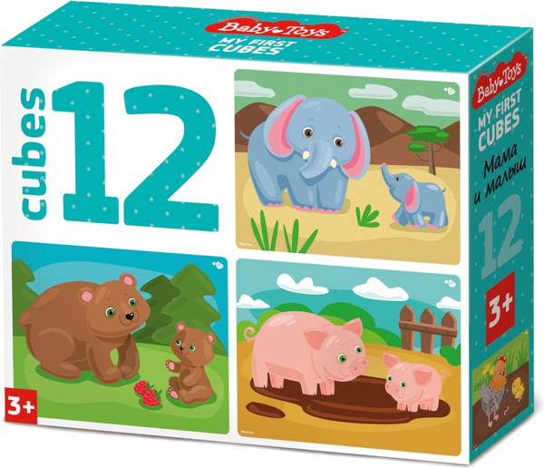 Изображение товара Развивающий игровой набор Baby Toys Кубики Мама и малыш / 03537