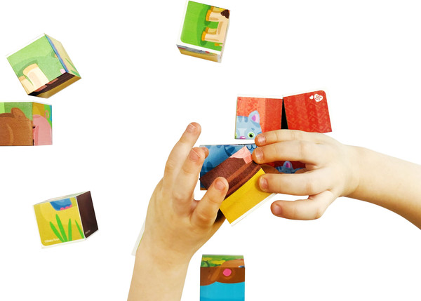 Изображение товара Развивающий игровой набор Baby Toys Кубики Мама и малыш / 03537