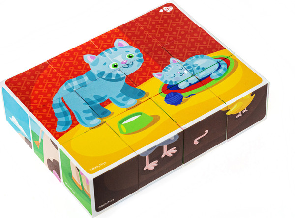 Изображение товара Развивающий игровой набор Baby Toys Кубики Мама и малыш / 03537